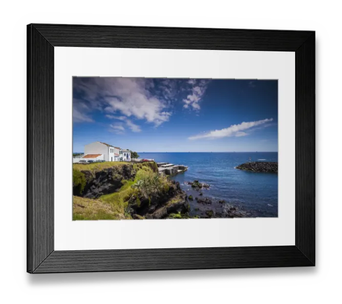 Framed Print : Portugal, Azores, Sao Miguel Island, Lagoa. Coastal view Framed Print : Portugal, Azores, Sao Miguel Island, Lagoa. Coastal view