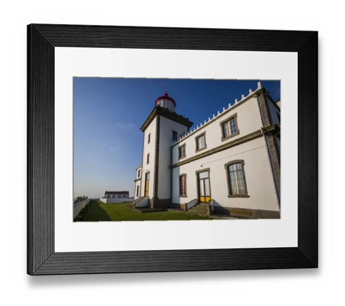 Framed Print : Portugal, Azores, Sao Miguel Island, Ponta da Ferraria lighthouse