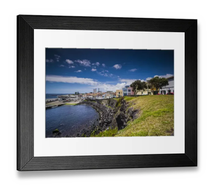 Framed Print : Portugal, Azores, Sao Miguel Island, Lagoa. Coastal view Framed Print : Portugal, Azores, Sao Miguel Island, Lagoa. Coastal view