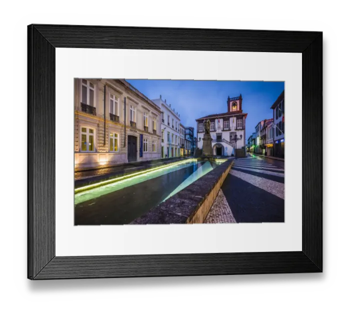 Framed Print : Portugal, Azores, Sao Miguel Island, Ponta Delgada. Town hall