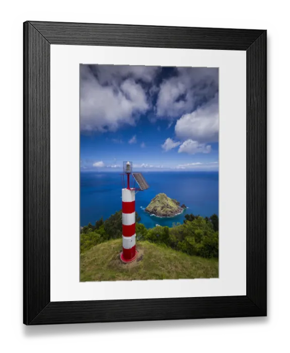 Framed Print : Portugal, Azores, Santa Maria Island, Sao Lourenco. Small navigational marker Framed Print : Portugal, Azores, Santa Maria Island, Sao Lourenco. Small navigational marker