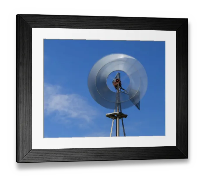 Framed Print : Aermotor windmill, Seadrift, Texas