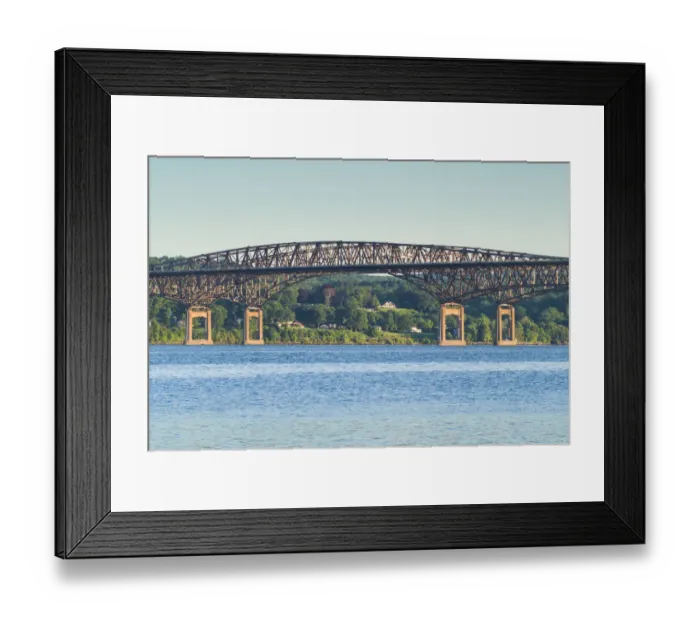 Framed Print : USA, New York, Beacon. Beacon Bridge over the Hudson River