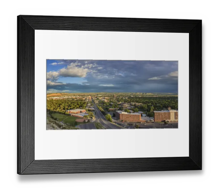 Framed Print : Looking down from the Rimrocks in Billings, Montana, USA