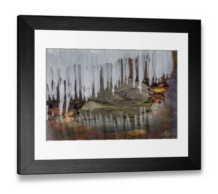 Framed Print : Ice formations along Lake McDonald in Glacier National Park, Montana, USA Framed Print : Ice formations along Lake McDonald in Glacier National Park, Montana, USA