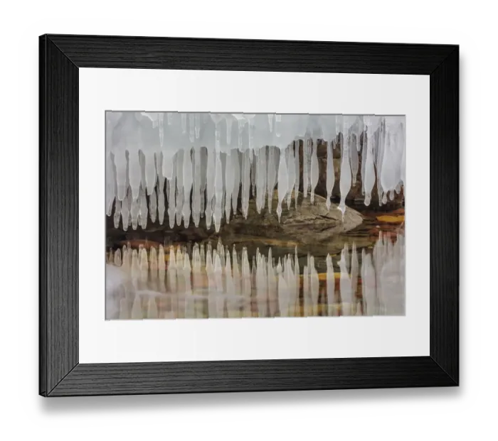 Framed Print : Ice formations along Lake McDonald in Glacier National Park, Montana, USA