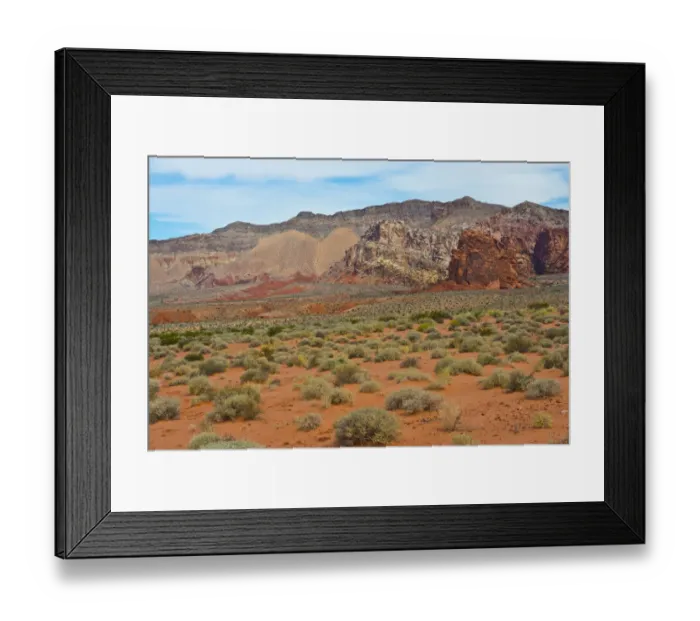 Framed Print : USA, Nevada. Mesquite. Gold Butte National Monument, Mud Road vista