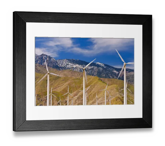 Framed Print : Wind turbines at San Gorgonio Pass Wind Farm under Mount Jacinto, Palm Springs, California, USA Framed Print : Wind turbines at San Gorgonio Pass Wind Farm under Mount Jacinto, Palm Springs, California, USA