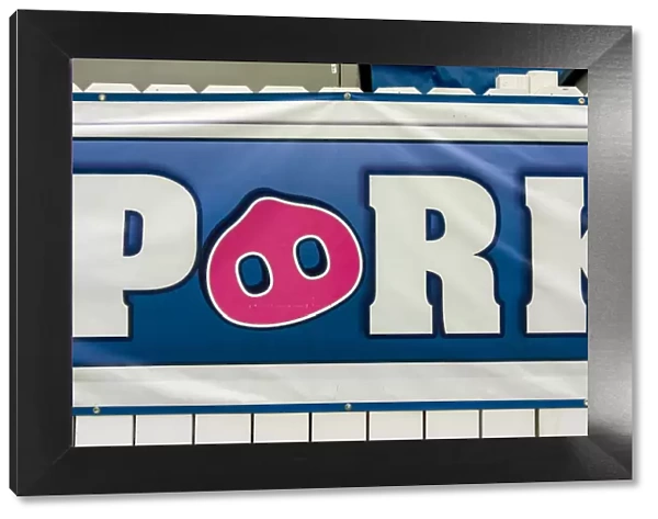 USA, Indiana, Indianapolis. Pork sign. Credit as: Wendy Kaveney  /  Jaynes Gallery  /  DanitaDelimont