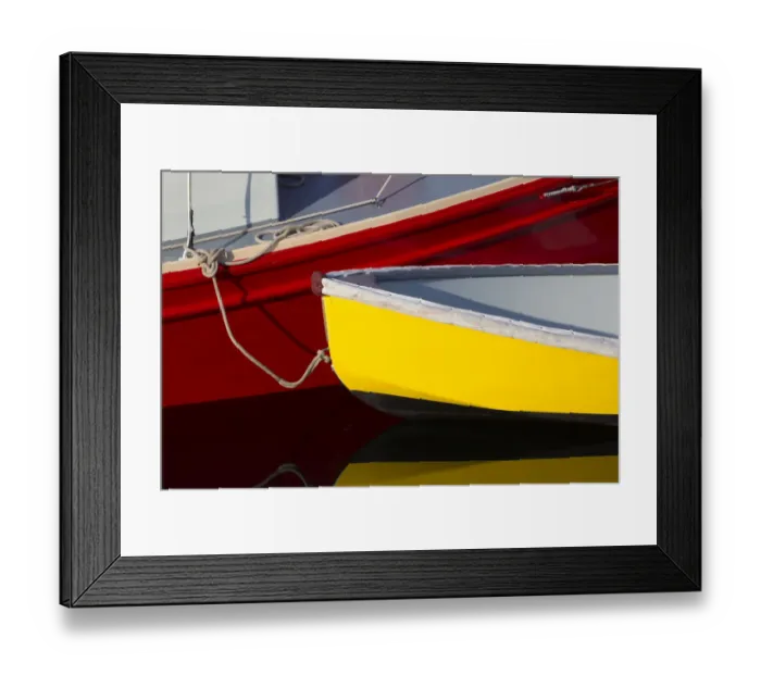 Framed Print : USA, Washington, Port Townsend. Colorful boats in water