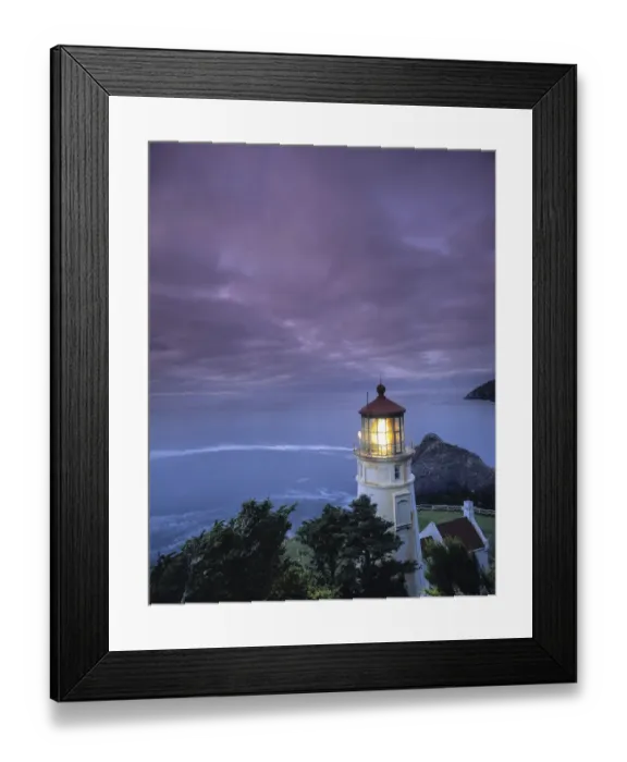Framed Print : Heceta Head Lighthouse, Devils Elbow State Park, Oregon Coast