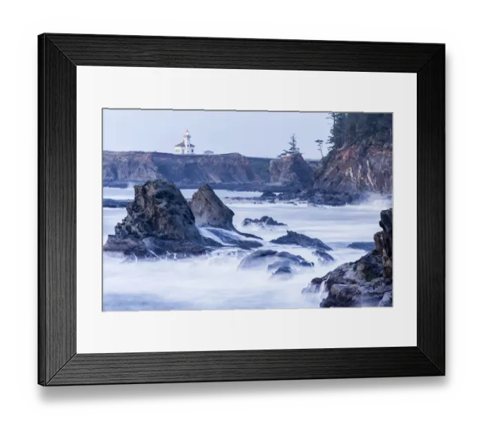 Framed Print : Winter storm watching, Cape Arago Lighthouse from Shore Acres State Park, Southern Oregon Coast Framed Print : Winter storm watching, Cape Arago Lighthouse from Shore Acres State Park, Southern Oregon Coast