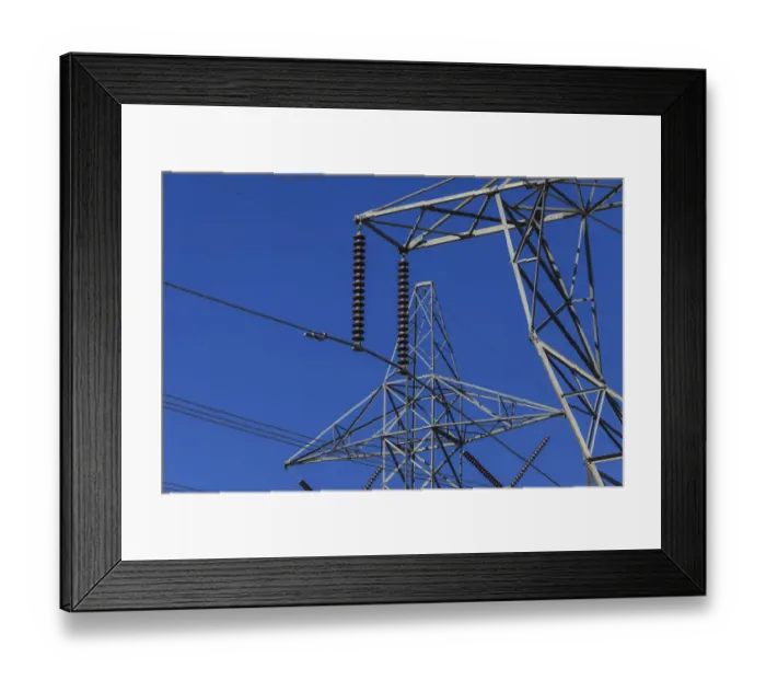 Framed Print : Power lines on pylons near town of Maupin, Deschutes River, Central Oregon, USA Framed Print : Power lines on pylons near town of Maupin, Deschutes River, Central Oregon, USA
