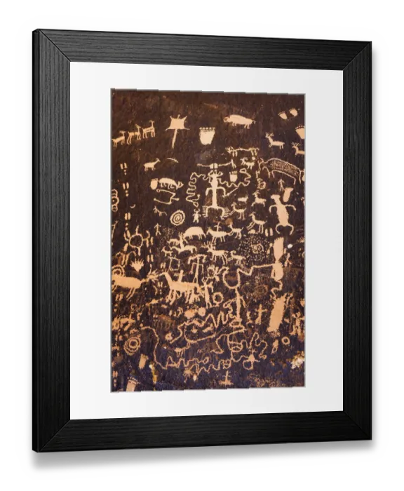 Framed Print : Petroglyphs at Newspaper Rock State Park, Utah Framed Print : Petroglyphs at Newspaper Rock State Park, Utah