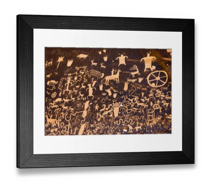 Framed Print : Petroglyphs at Newspaper Rock State Park, Utah Framed Print : Petroglyphs at Newspaper Rock State Park, Utah