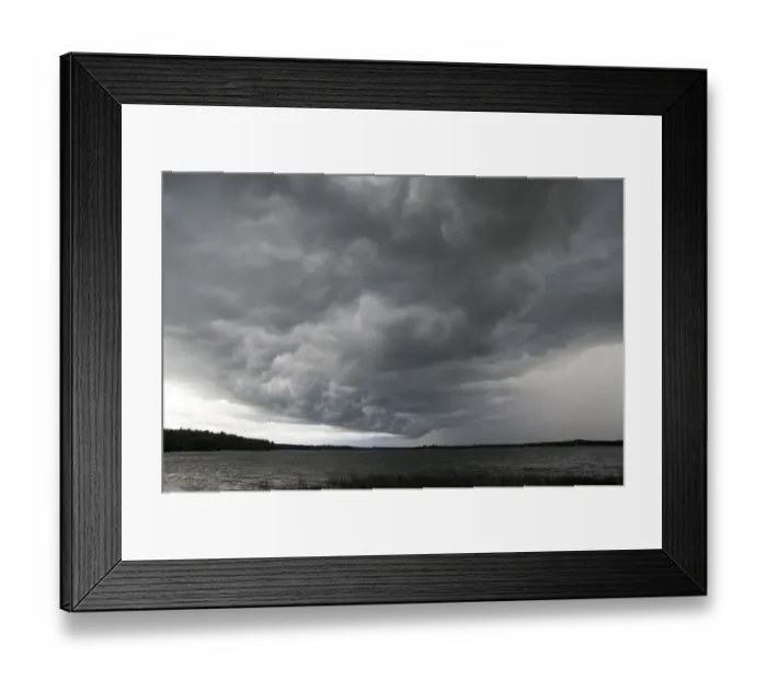 Framed Print : Storm over Lake Waukaunabo, Minneapolis Framed Print : Storm over Lake Waukaunabo, Minneapolis