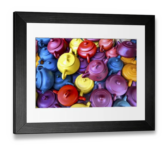 Framed Print : Old Chinese ceramic tea pots, Panjuan Flea Market, Beijing, China Framed Print : Old Chinese ceramic tea pots, Panjuan Flea Market, Beijing, China