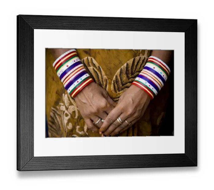 Framed Print : India, Rajasthan. Close-up of womans hands