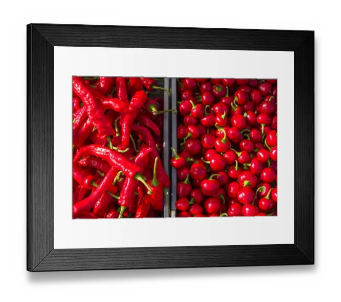 Framed Print : Canada, Quebec, Montreal. Little Italy, Marche Jean Talon Market, peppers Framed Print : Canada, Quebec, Montreal. Little Italy, Marche Jean Talon Market, peppers