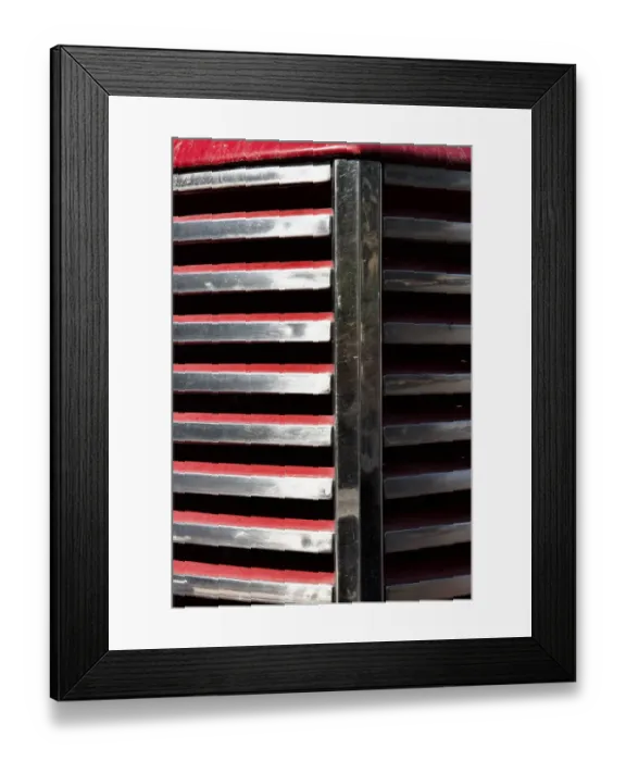 Framed Print : USA, Palouse, Washington State. Chrome grille on a red antique truck in the Palouse Framed Print : USA, Palouse, Washington State. Chrome grille on a red antique truck in the Palouse