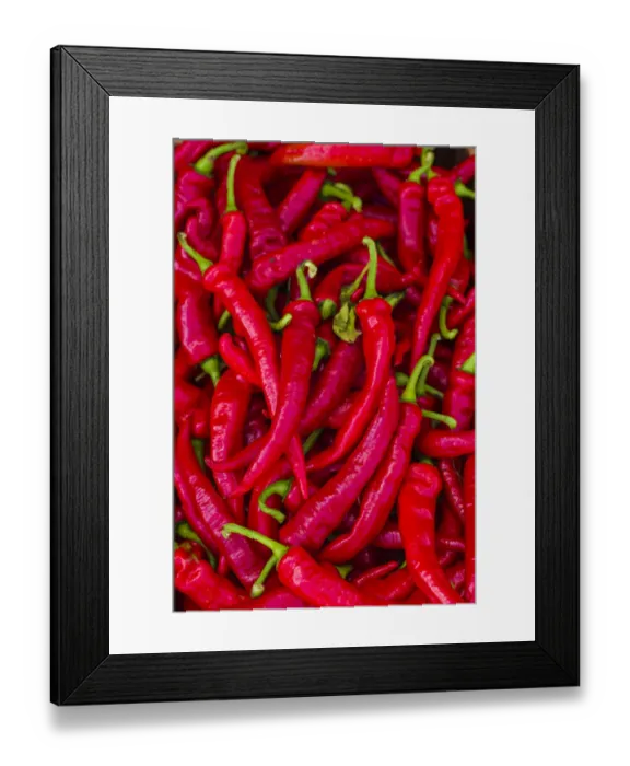 Framed Print : Canada, Quebec, Montreal. Little Italy, Marche Jean Talon Market, peppers Framed Print : Canada, Quebec, Montreal. Little Italy, Marche Jean Talon Market, peppers