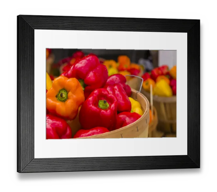 Framed Print : Canada, Quebec, Montreal. Little Italy, Marche Jean Talon Market, peppers Framed Print : Canada, Quebec, Montreal. Little Italy, Marche Jean Talon Market, peppers