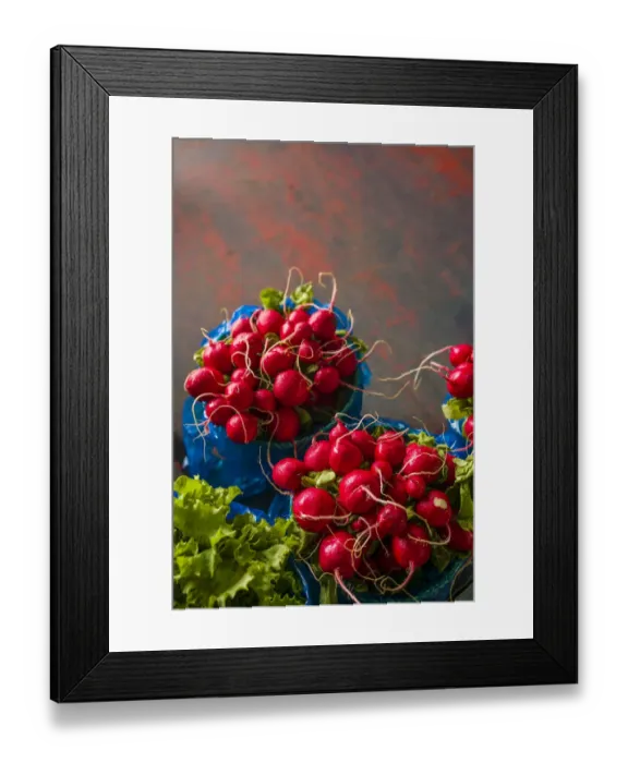 Framed Print : Canada, Quebec, Montreal. Little Italy, Marche Jean Talon Market, radishes