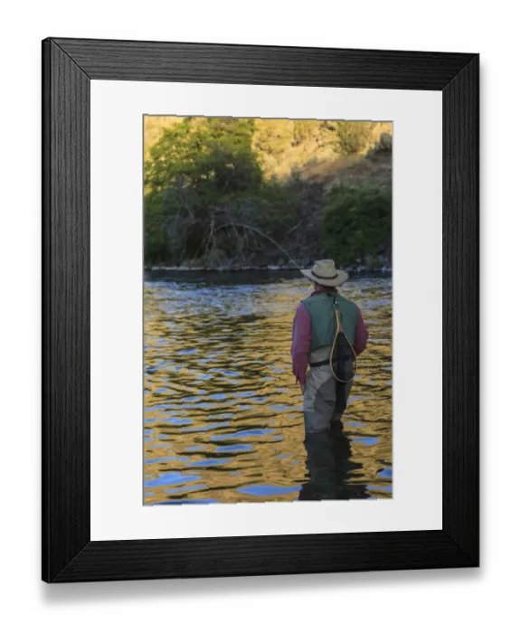 Framed Print : People fly fishing, Lower Deschutes River, Central Oregon, USA (MR) Framed Print : People fly fishing, Lower Deschutes River, Central Oregon, USA (MR)