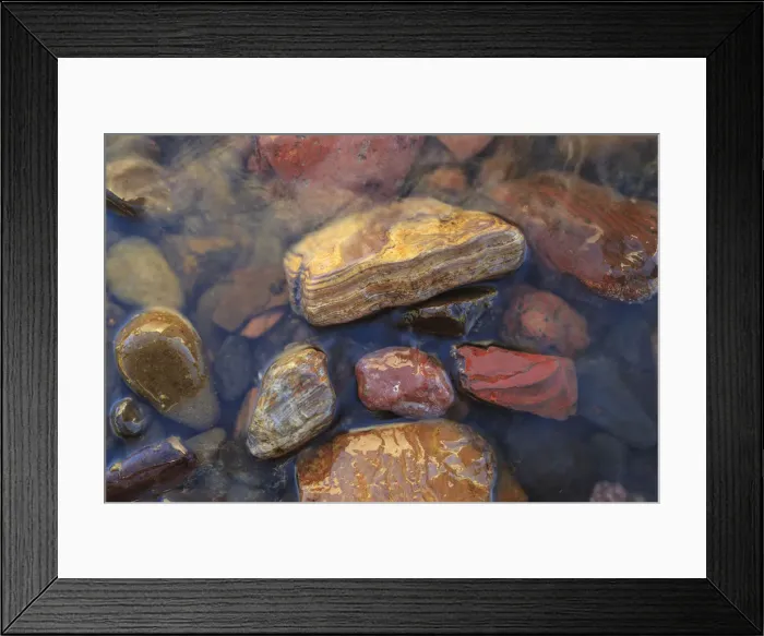 Framed Print : River rocks naturally polished in Lower Deschutes River, Central Oregon, USA Framed Print : River rocks naturally polished in Lower Deschutes River, Central Oregon, USA