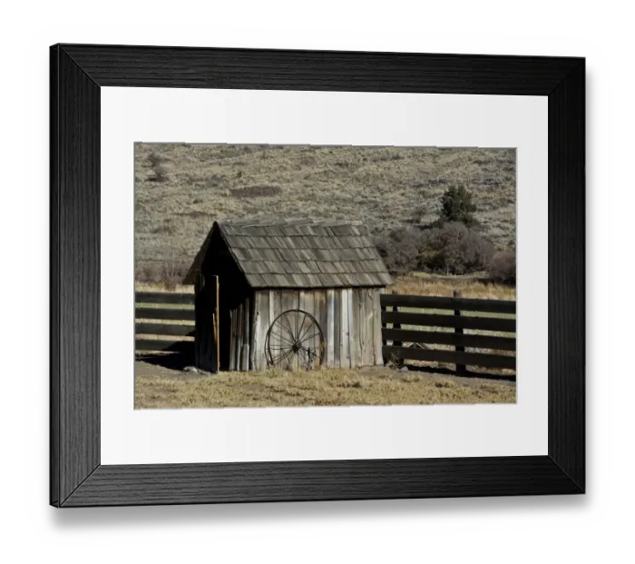 Framed Print : Shed and wheel, James Cant Ranch, John Day Fossil Beds, Oregon, USA Framed Print : Shed and wheel, James Cant Ranch, John Day Fossil Beds, Oregon, USA