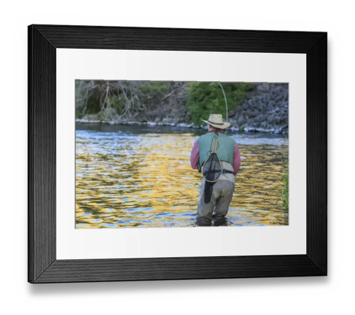 Framed Print : People fly fishing, Lower Deschutes River, Central Oregon, USA (MR) Framed Print : People fly fishing, Lower Deschutes River, Central Oregon, USA (MR)