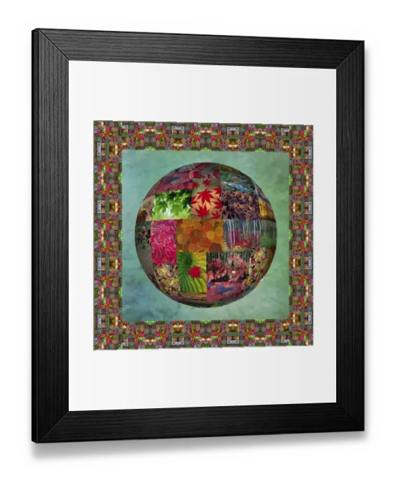 Framed Print : Sphere with fall foliage Framed Print : Sphere with fall foliage