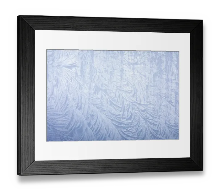 Framed Print : Frost on automobile silver fender