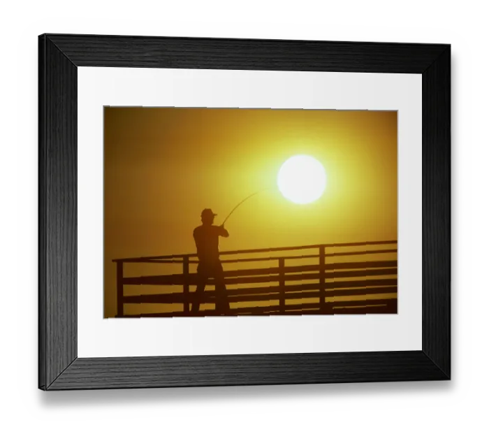 Framed Print : Fisherman on pier, Shilshole Marina, Seattle, Washington State, USA Framed Print : Fisherman on pier, Shilshole Marina, Seattle, Washington State, USA