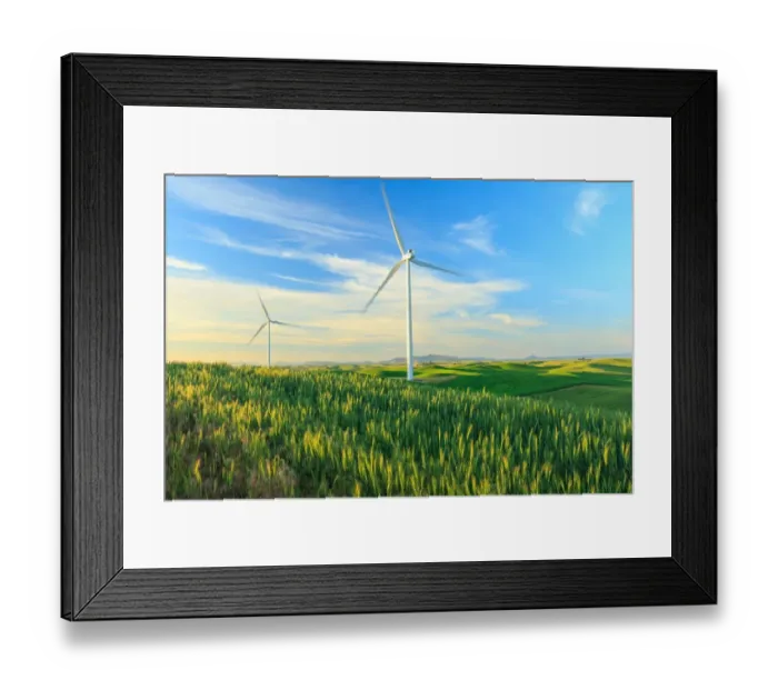 Framed Print : Wind Turbines near Oaksdale, Palouse Area of Eastern, WA Framed Print : Wind Turbines near Oaksdale, Palouse Area of Eastern, WA