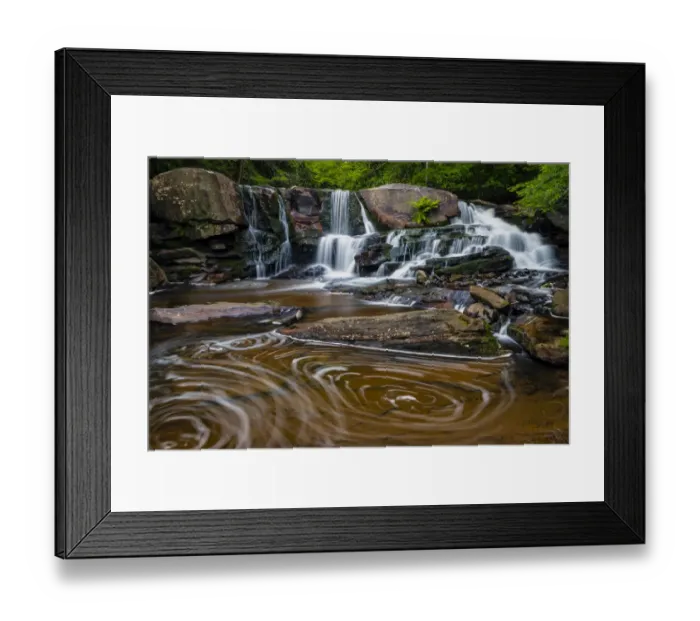 Framed Print : USA, West Virginia, Blackwater Falls State Park. Stream cascade and pool eddy. Credit as Framed Print : USA, West Virginia, Blackwater Falls State Park. Stream cascade and pool eddy. Credit as