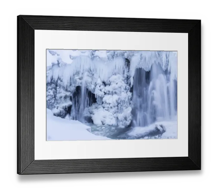 Framed Print : USA, Wyoming, Yellowstone National Park. Undine Falls in winter Framed Print : USA, Wyoming, Yellowstone National Park. Undine Falls in winter