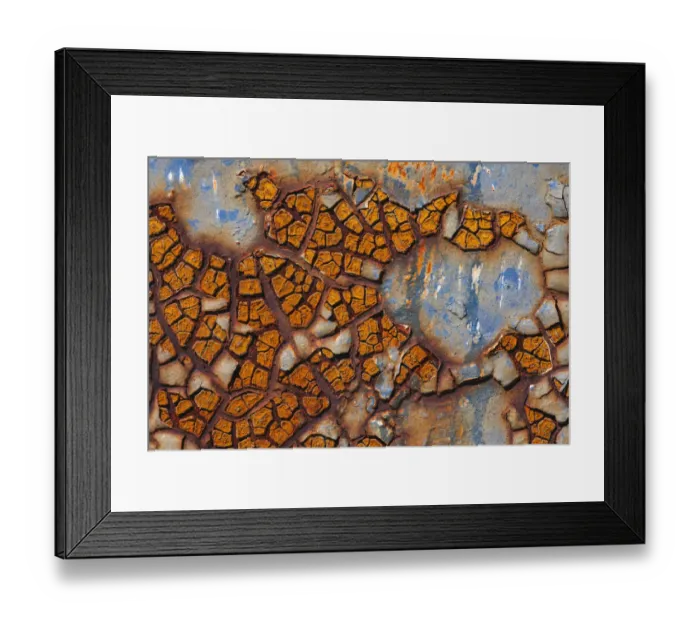 Framed Print : Details of rust and paint on metal Framed Print : Details of rust and paint on metal