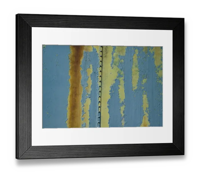 Framed Print : Details of rust and paint on metal Framed Print : Details of rust and paint on metal