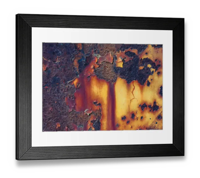 Framed Print : Details of rust and paint on metal Framed Print : Details of rust and paint on metal