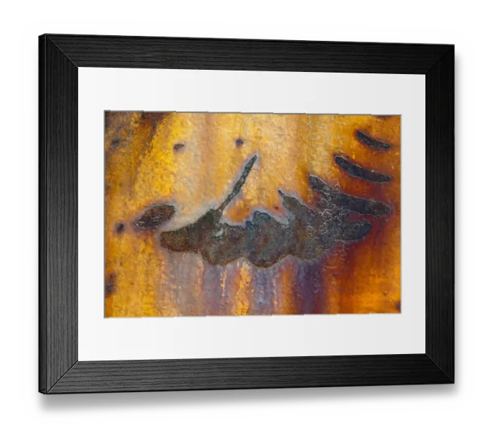 Framed Print : Details of rust and paint on metal Framed Print : Details of rust and paint on metal