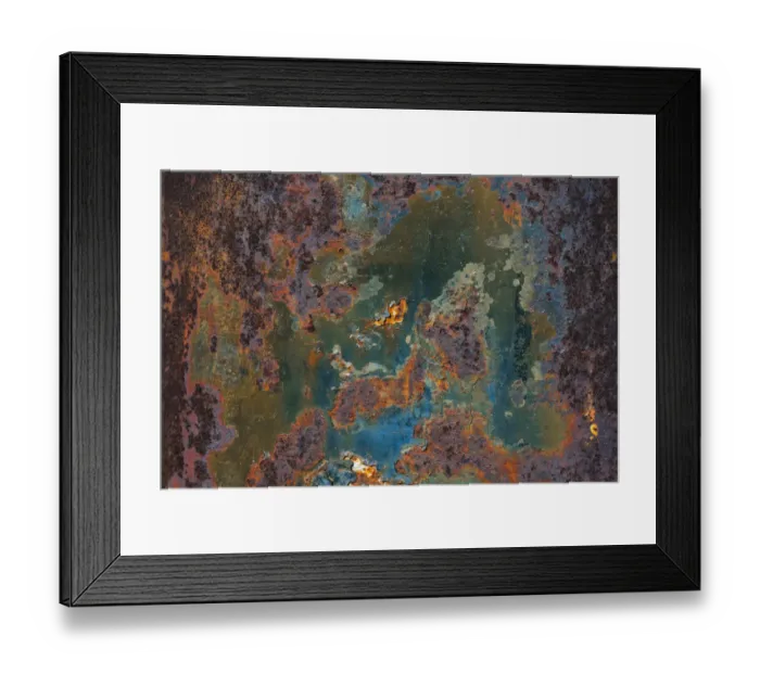 Framed Print : Details of rust and paint on metal Framed Print : Details of rust and paint on metal