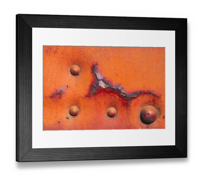 Framed Print : Details of rust and paint on metal Framed Print : Details of rust and paint on metal