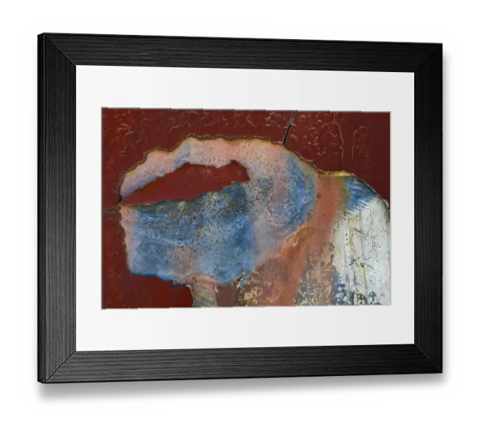 Framed Print : Details of rust and paint on metal Framed Print : Details of rust and paint on metal