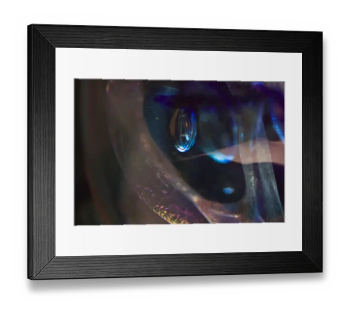 Framed Print : Macro of colorful glass
