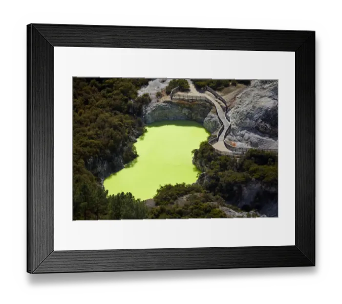 Framed Print : Devils Bath, Waiotapu Thermal Reserve, near Rotorua, North Island, New Zealand