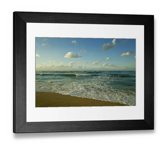 Framed Print : Israel, Haifa. Beaches and Mediterranean sea