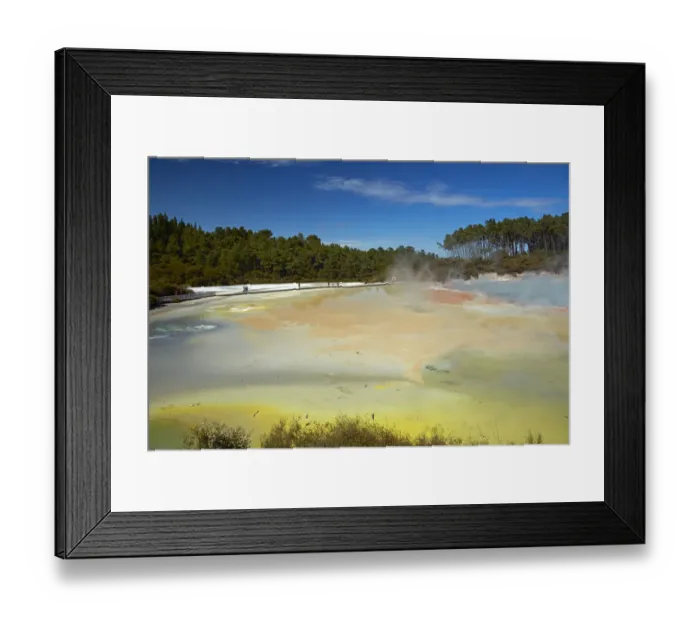 Framed Print : Artists Palette, Waiotapu Thermal Reserve, near Rotorua, North Island, New Zealand Framed Print : Artists Palette, Waiotapu Thermal Reserve, near Rotorua, North Island, New Zealand
