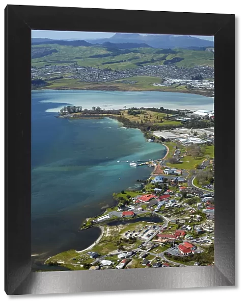 Ohinemutu Maori Village, Lake Rotorua and waterfront, Rotorua, North Island, New Zealand