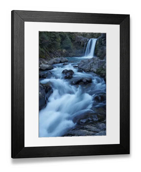Framed Print : Tawhai Falls, Whakapapanui Stream, Tongariro National Park, Central Plateau, North Island